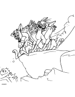 A coloring page of the lion king